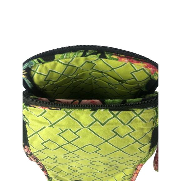 Crossbody Tropical/Floral Pattern Vera Bradly Lots of Lime Green - Picture 6 of 11